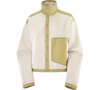 Salomon - Cardigan fleece - Pullover Chroma Fleece Cardigan W Whisper White for Women in Recycled Polyester - Size M - Beige Beige M