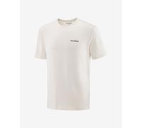 Salomon - Chest Logo Regular Tee - T-shirt size M, white/sand