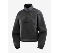 Salomon Chroma Crop half zip fleece black women - L