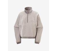 Salomon - Women's Chroma Fleece Crop Half Zip - Fleece jumper size L, grey