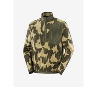 Salomon Chroma Fleece Half Zip Fleece Green Khaki - XL