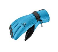 SALOMON Comfortable Gloves for Men Force Dry M, Black/Fjord Blue, S, LC1182700