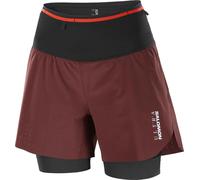 Salomon - Compression Short - S/Lab Ultra 2In1 Short W Decadent Chocolat/Vanilla Ice for Women - Size S - Brown Brown