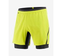 Salomon Cross Twinskin Shorts Citronella Yellow - XS