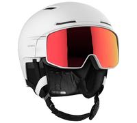 Salomon - Driver Prime Sigma Photo Mips White Poppy Red - M - Helmet w/ visor