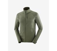 Salomon - Warm and lightweight technical fleece - Sntial Lightwarm FZ M Grape Leaf for Men - Size S - Khaki Khaki S