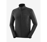 Salomon Essential Lightwarm Full Zip Fleece Pure Black - XL