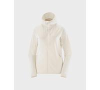 Salomon Essential Lightwarm Full Zip Hooded Fleece Pearl White Women - XS