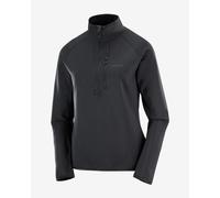 Salomon - Lightweight Stretch Fleece with Half-Zip - Sntial Lightwarm HZ W Deep Black for Women - Size M Black M