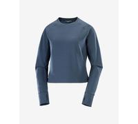 Salomon Essential Lightwarm Long Sleeve T-Shirt Distant Blue Women - XS