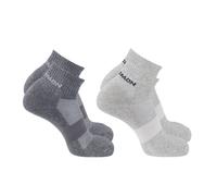 Salomon Evasion Ankle Socks (2 Pack) | UK L in Light Grey/Heather Medium