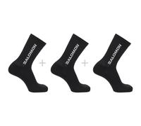 Salomon Everyday Crew 3-Pack Socks, Classic Cotton-Blend Comfort, Secure Foothold Cuff, Elasticated Arch Support for Sensitive Feet