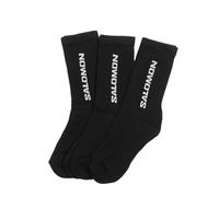 Salomon EVERYDAY CREW Socks 3-Pack, Essential Running and Trail Socks for Men and Women, Outdoor Sports, Black, 36-38