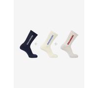 Salomon Everyday Crew Socks 3-Pack Black White Blue Red - 39-41