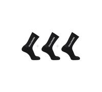 Salomon EVERYDAY CREW Socks 3-Pack, Essential Running and Trail Socks for Men and Women, Outdoor Sports, Black, 36-38
