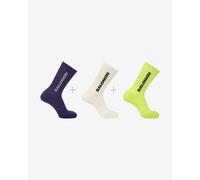 Salomon Everyday Crew Socks 3-Pack Violet White Yellow - 45-47