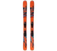 Salomon - Freestyle skis - Qst Spark JR S + C5 Gw J Flame/Copen Blue/Black 2025 - Kid Size 113 cm - Orange Orange