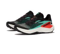 Salomon - Trail running shoes - Genesis Black/Electric Green/Cherry Tomato for Men - Size 9,5 UK Black