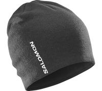 Salomon Graphic Beanie, Warm Running Cap for Hiking, Trail Running, Outdoor Sports for Men and Women, Deep Black, one Size fits All