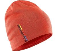 Salomon Graphic Unisex Beanie Ski Snowboarding Hiking, Versatility, Comfortable fit, and Overall smart design, Red, One Size