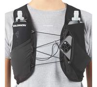 Salomon GRVL Skin 4 Running Vest With Flasks | Black - Black / XL