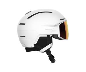 Salomon - Helmet with photochromic visor/peak - Driver Prime Sigma Photo Mips White for Men in Wool - Size 53-56 cm White 53-56 cm