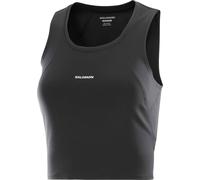 Salomon - High-performance short tank top - Shakeout Bliss Tanklette W Deep Black for Women - Size S Black S