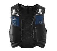 Salomon Hydra 8 Unisex Hydration Vest with 2 Soft Flasks (500ml), Trail Running and Hiking, Black, Large