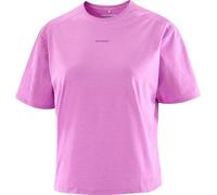 Salomon - Lightweight, 4-way Stretch Hiking T-shirt - Trackline SS Tee W Iris Orchid for Women - Size M - Purple Purple M