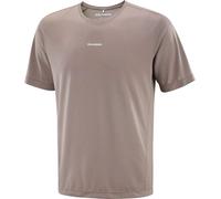 Salomon - Lightweight, quick-drying running T-shirt - Shakeout Core SS Tee M Iron for Men - Size L - Beige Beige L
