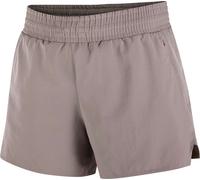Salomon - Lightweight Stretch Road running shorts - Shakeout Core Shorts 4" W Iron for Women in Recycled Polyester - Size L - Beige Beige L