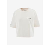 Salomon Logo Relaxed T-shirt short sleeve cream white Women - M