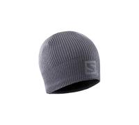 Salomon Logo Unisex Beanie - Lightweight Warm Knit, Versatile Winter Cap, OSFA, Periscope/Dark Cloud, L36685000
