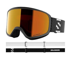 Salomon Lumi Kinder-Brille Ski Snowboarden, Kinderfreundliche Passform und Komfort, Reduzierung von Augenermüdung und Blendung sowie Haltbarkeit, Schwarz, Einheitsgröße