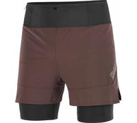 Salomon - Men's trail shorts - Sense 2In1 Shorts M Coffee Bean for Men in Silicone - Size M - Brown Brown