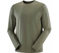 Salomon - Men's Stretch T-shirt with long sleeves for hiking - Trackline LS Tee M Grape Leaf for Men - Size S - Green Green S