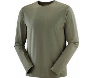 Salomon - Men's Stretch T-shirt with long sleeves for hiking - Trackline LS Tee M Grape Leaf for Men - Size L - Green Green L