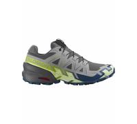 Salomon - Men's trail running shoes - Speedcross 6 M Castlerock / Lime Cream / Poseidon for Men - Size 8 UK - Grey Grey 8 UK