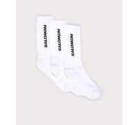 Salomon EVERYDAY CREW Socks 3-Pack, Essential Running and Trail Socks for Men and Women, Outdoor Sports, White, 45-47