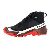 SALOMON Men's Shoes Cross Hike Mid GTX 2 Sneaker, Black Bitter Chocolate Fiery Red, 11 UK