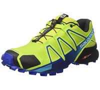 Salomon Men's Speedcross 4 Trail Running Shoes Waterproof, Green Lime Green Nautical Blue Hawaiian Ocean, 7 UK