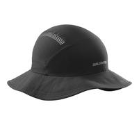 Salomon Mountain, Unisex Hat with Visor, Foldable, Classic Hat Made from Softshell Fabric, Protect from The Sun and Rain, Deep Black, One Size