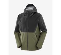 Salomon Outerpath 2.5L Waterproof Hooded Jacket black olive green - S