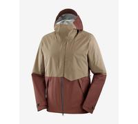 Salomon Outerpath Waterproof Pro Jacket with Hood brown maroon - S