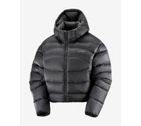 Salomon Outline Novelty Crop Down hooded jacket black women - L