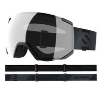 Salomon RADIUM ML Goggles, Unisex Anti-Fog Ski Goggles for Trail Running and Mountain Adventures, Ebony/Super White
