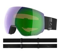 Salomon RADIUM PRO SIGMA Goggles, Unisex Anti-Fog Ski Goggles for Trail Running and Mountain Adventures, Black/Emerald