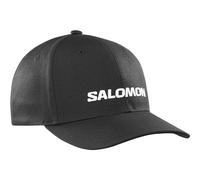 Salomon Salomon Logo Unisex Cap, Casual Style, Trail Running, Hiking, Lightweight Comfort, and Adapted Fit, Black, One Size