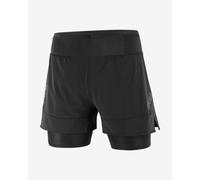 Salomon - Trail Running Shorts - Sense 2In1 Shorts M Deep Black for Men in Silicone - Size XL Black XL