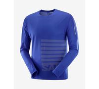 Salomon Sense Aero GFX Long Sleeve T-Shirt Electric Blue - XXL